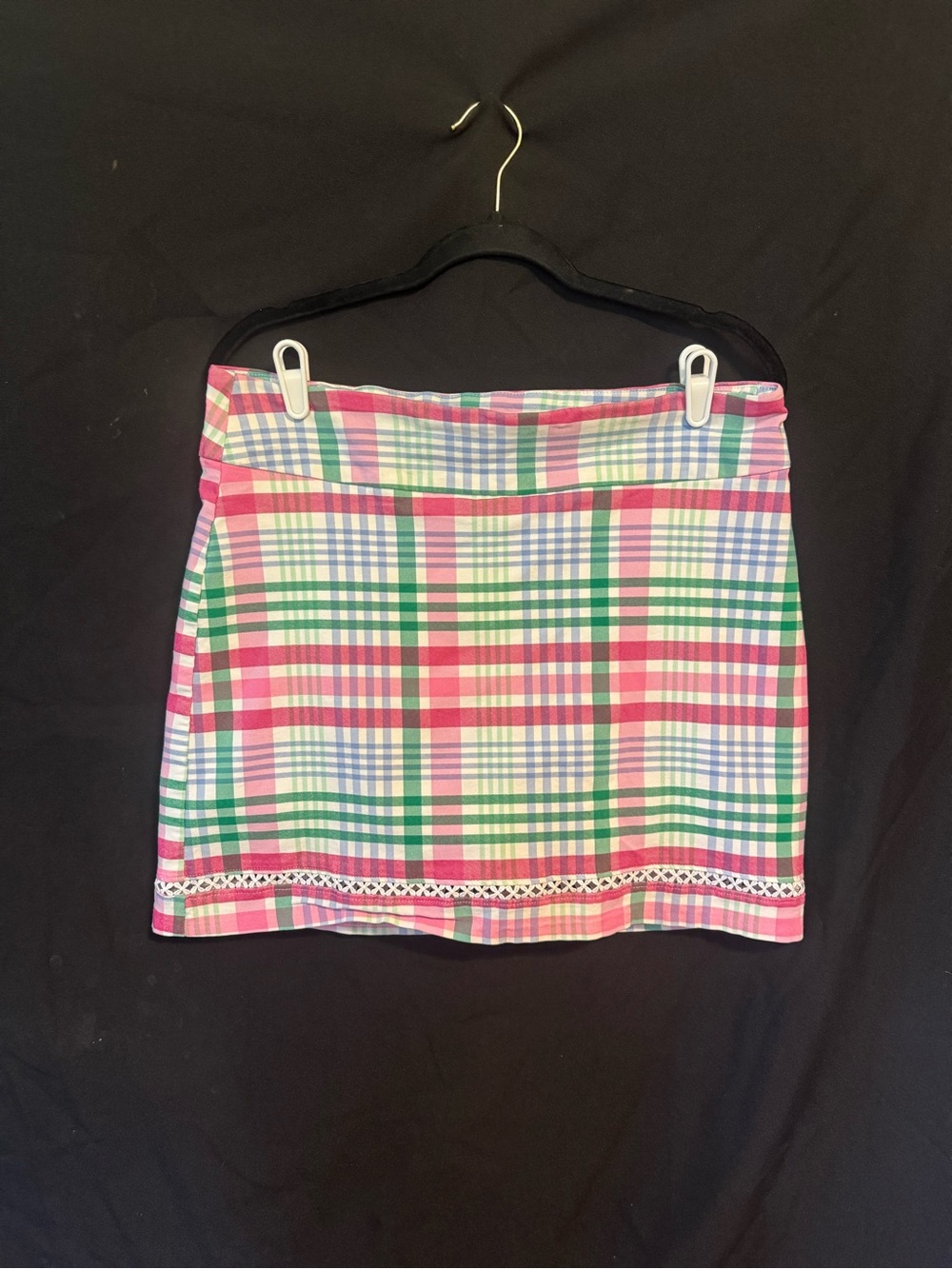 Plaid Pink Green Blue Skort